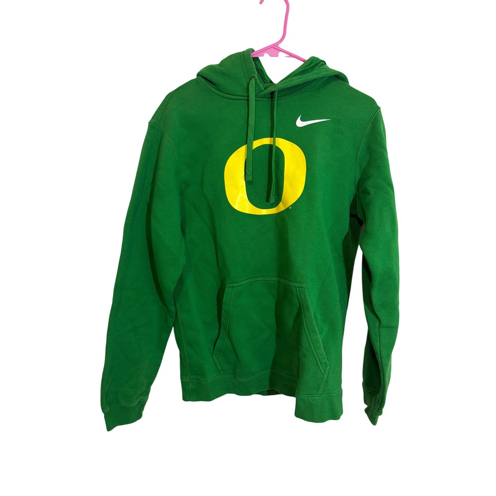 Nike Oregon Ducks Hoodie Mens Medium Green Pullover Sweatshirt NCAA O Logo